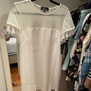 Lulus Iced Latte White shift dress size M